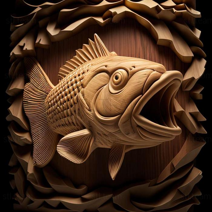 3D модель Карп зубастая рыба (STL)